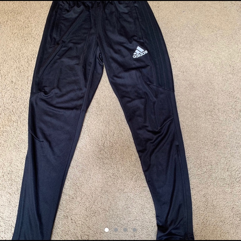 Adidas All-Black Classic Striped Joggers